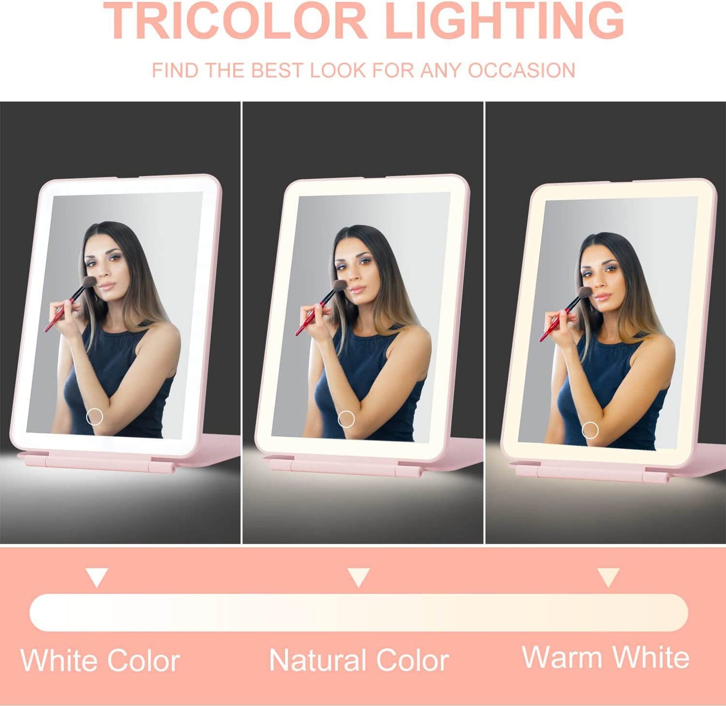 Foldable With Light Touch Led Make-up Mirror